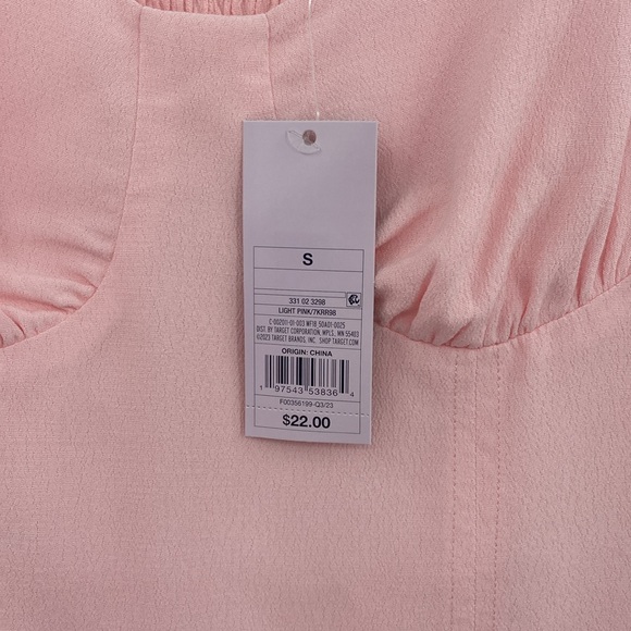 Wild Fable Pink Cropped Long Sleeve Lace Top Size Small - Picture 8 of 10